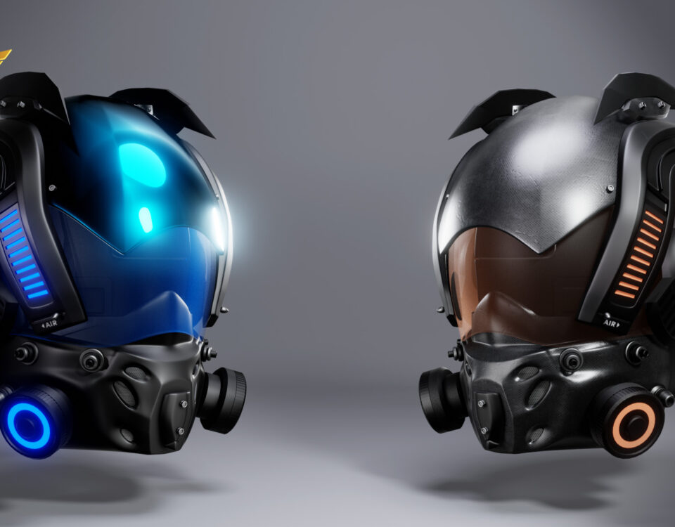 Sci-Fi Helmets 3D Models