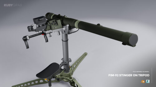 FIM-92 Stinger on Tripod Mount with Operator Seat