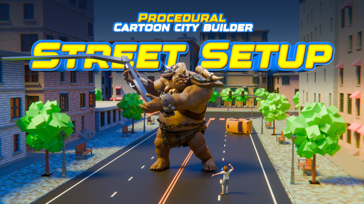 Free Cartoon Procedural City Builder in Blender