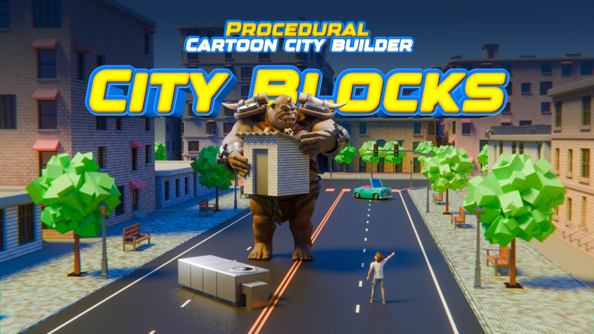 Free Cartoon Procedural City Builder in Blender