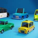 Stylized 3D Cartoon Cars