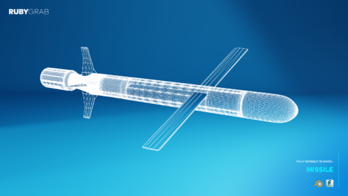 High-Detail Combat Missile 3D Model