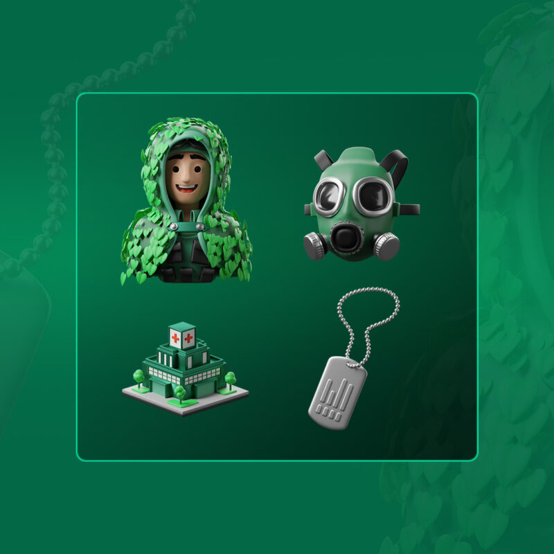 3D Military Icons
