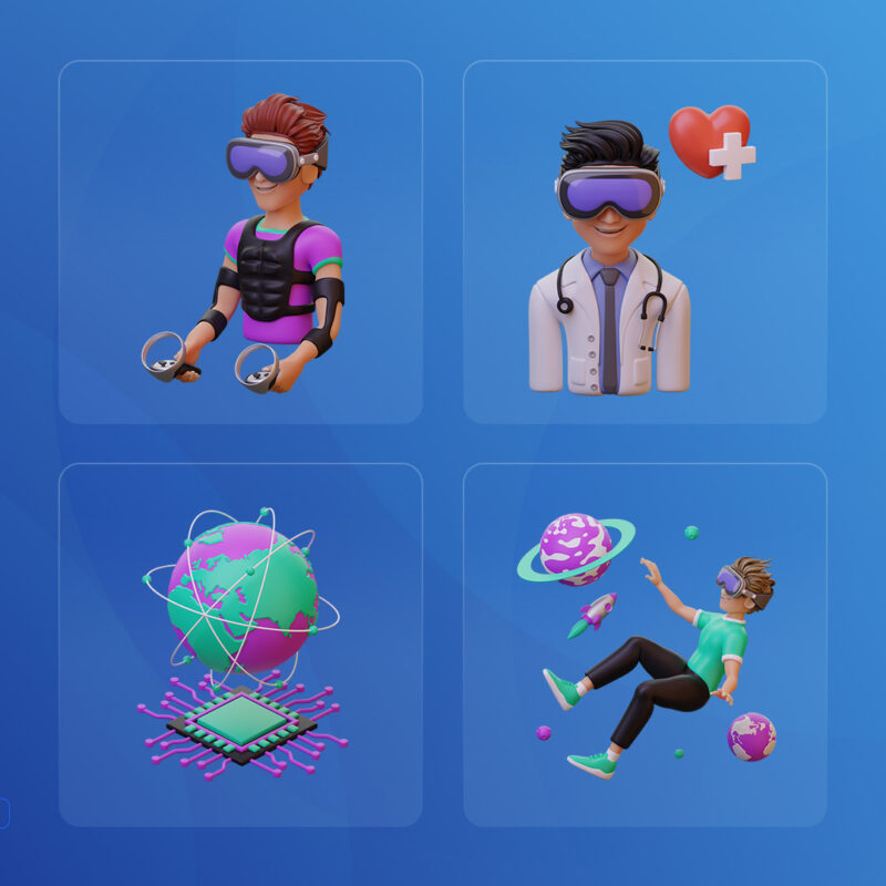 3D VR Icons
